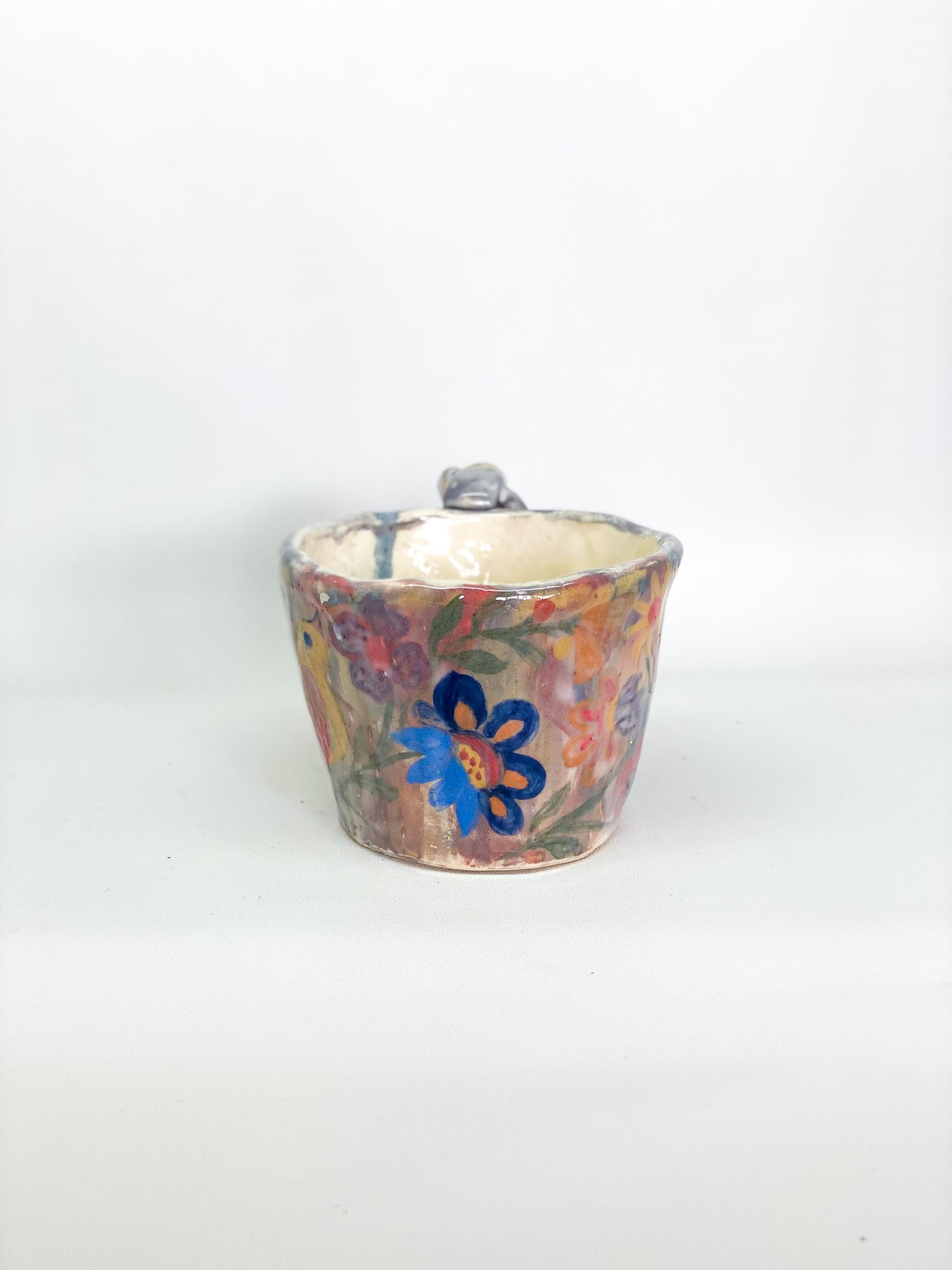 Birds & flowers tea cup - Mother’s garden series