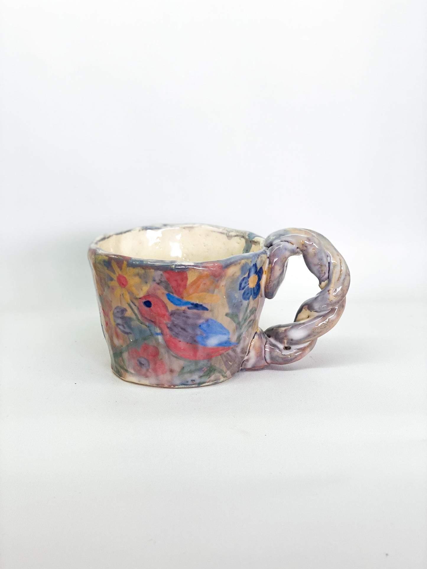 Birds & flowers tea cup - Mother’s garden series