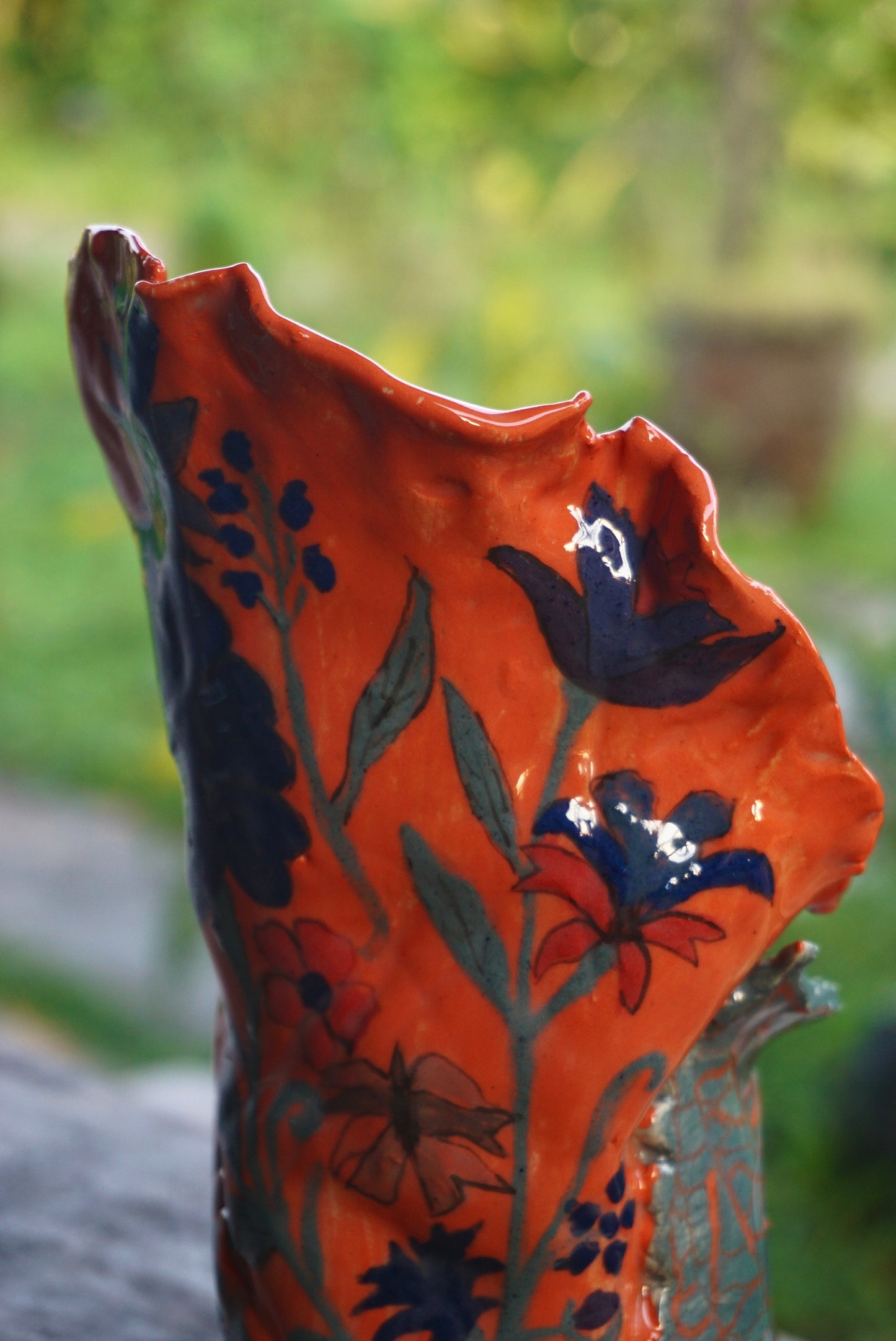 Mother’s Garden orange vase