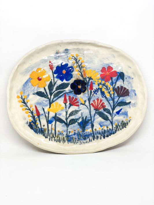 The garden big oval plate - Mother’s garden series