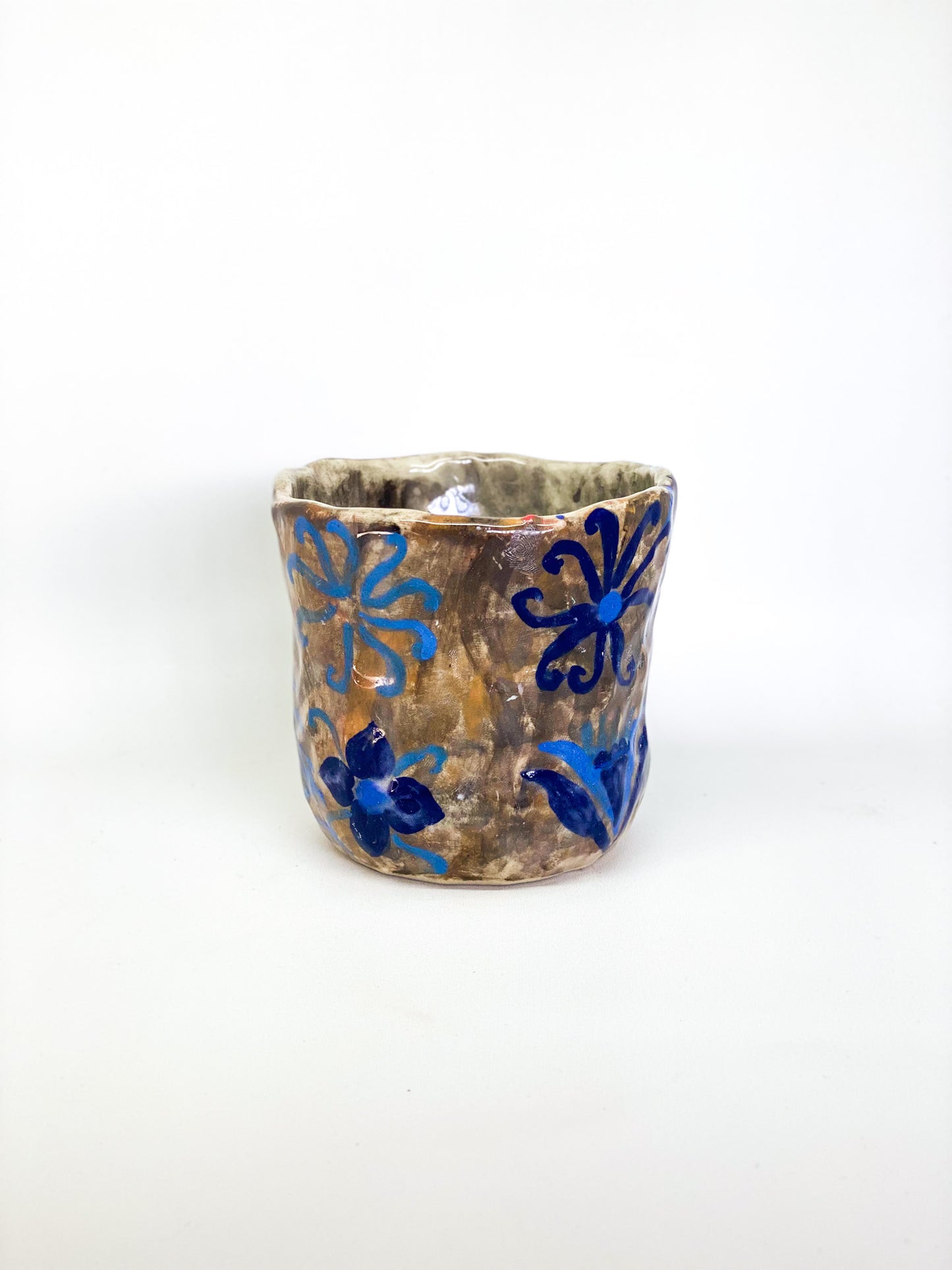 Blue Orchids wonky cup - Mother’s garden series